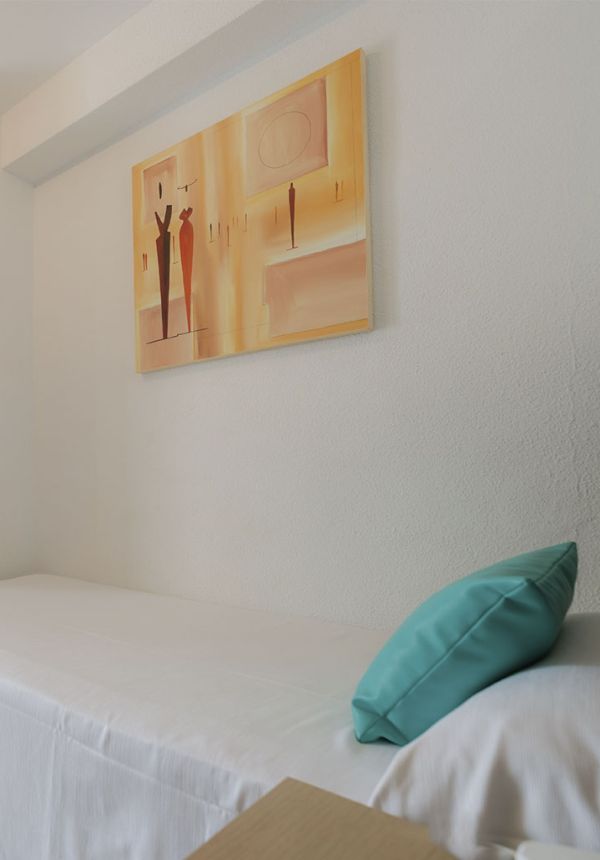 Habitación individual del Hotel Orosol en San ANtonio (Ibiza)